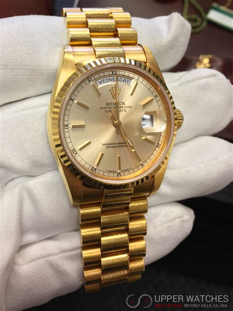 rolex presidential mens gold|Rolex gold presidential watch price.